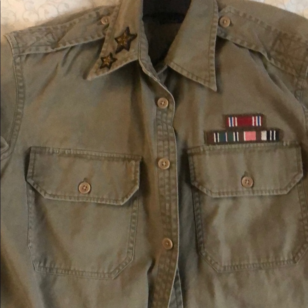 Polo relaxed button down- Military style